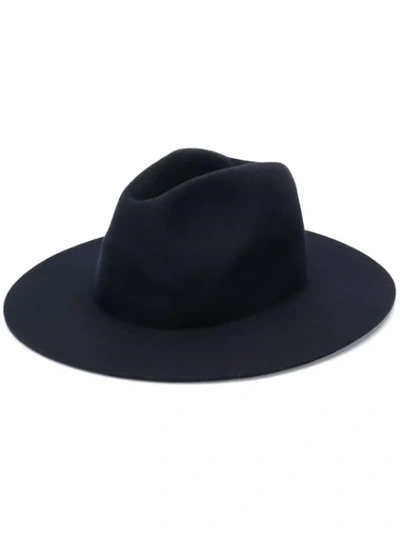 Apc Felt Fedora Hat In Iak Dark Navy
