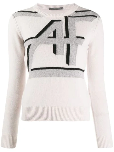 Alberta Ferretti Intarsia-knit Jumper In White