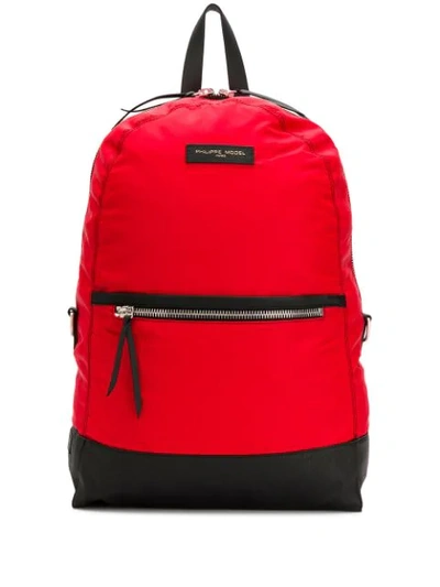 Philippe Model Logo Patch Backpack In Red