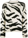 Philosophy Di Lorenzo Serafini White And Black Wool Sweater In Panna+nero