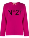 N°21 Fuchsia Cotton Sweatshirt In Pink