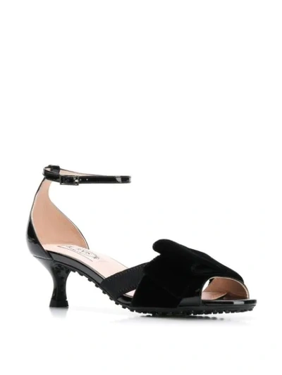 Tod's Bow Ribbon Detail Sandals - Black