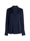 Kobi Halperin Rebekah Silk-blend Blouse In Midnight Blue