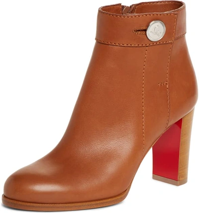 Christian Louboutin Janis Button Bootie In Brown