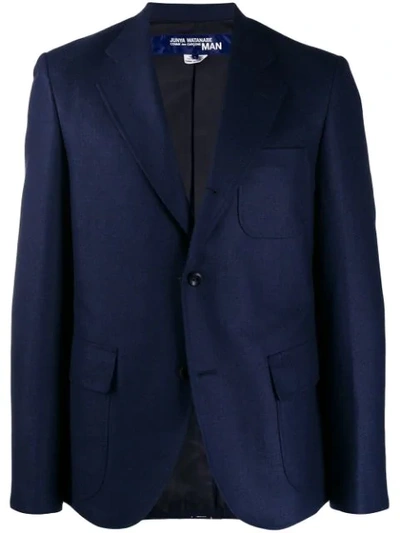 Junya Watanabe Textured Blazer Jacket In Blue