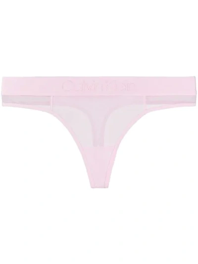 Calvin Klein Logo Thong - Pink