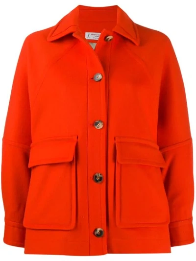 Alberto Biani Button-up Jacket In Red