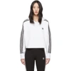 Adidas Originals Essentials 3-stripes Cropped Hoodie In White/white