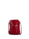 Saint Laurent Teddy Chain Bucket Bag In Red
