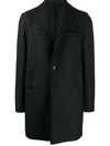 Harris Wharf London Straight Fit Coat In 180 Antracite