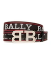 Bally Men's Mirror Double-b Reversible Belt In Black