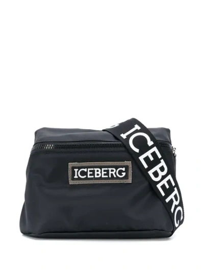 Iceberg Logo Patch Belt Bag In Black