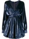 Balmain Minikleid Mit V-ausschnitt In Blue