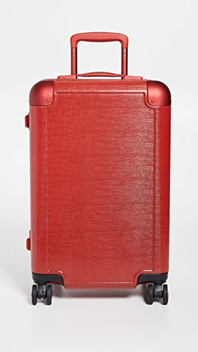 Calpak X Jen Atkin Carry On Suitcase In Red