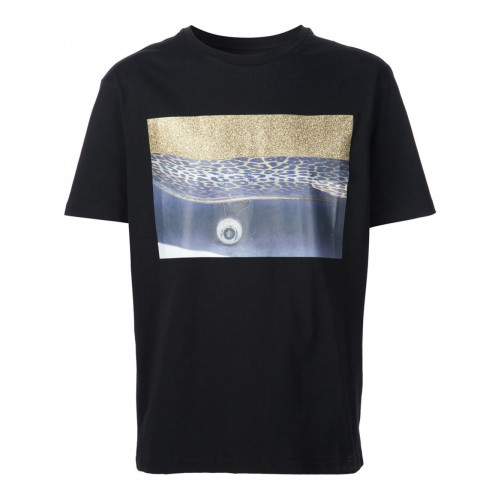 Palm Angels Space Print T-shirt In Black | ModeSens