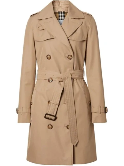 Burberry Cotton Gabardine Trench Coat In Brown