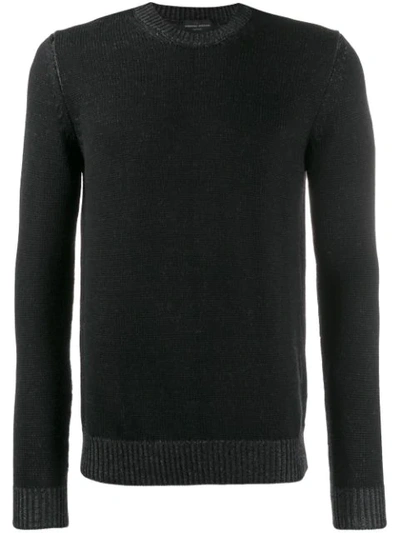 Roberto Collina Crew Neck Sweatshirt In Black