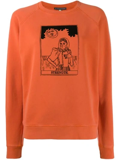 Alexa Chung Graphic Sweatshirt In Orange