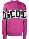 Gcds Logo Knit Jumper In Pink
