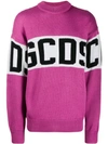 Gcds Logo Knit Jumper In Pastel Pink