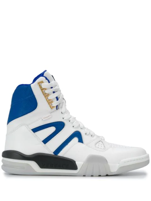 versace high top sneakers white
