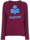 Isabel Marant Étoile Logo Print Crewneck Sweatshirt In Red