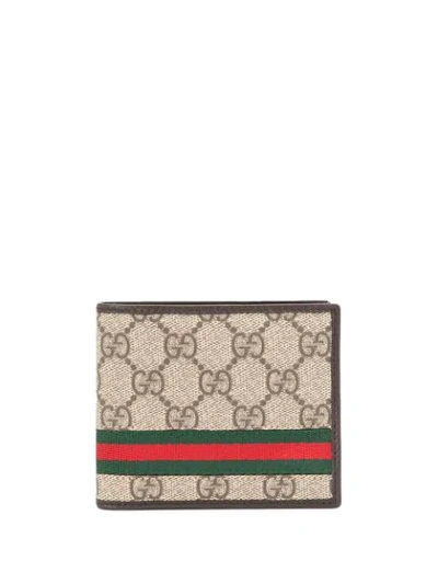 Pre-owned Gucci Shelly Coin Purse In Brown