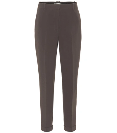 The Row Rondi Mid-rise Straight Pants In Brown