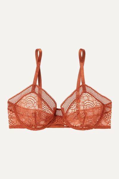 Eres Belle De Nuit Musique Stretch-lace Soft-cup Underwired Bra In Neutral
