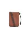 Loewe Men's Gusset Flat Leather Crossbody Bag In Brown