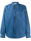 Acne Studios Isherwood Button-down Collar Cotton-chambray Shirt In Indigo