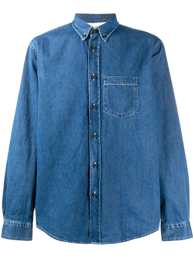 Acne Studios Isherwood Button-down Collar Cotton-chambray Shirt In Indigo