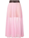 Christopher Kane Crystal-embellished Pleated Tulle Midi Skirt In Pink