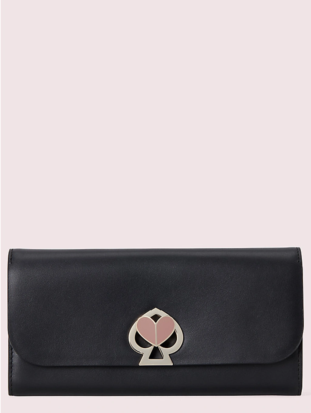 Kate Spade Nicola Twistlock Flap Continental Wallet In Black