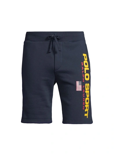 Polo Ralph Lauren Polo Sport Fleece Drawstring Shorts In Cruise Navy