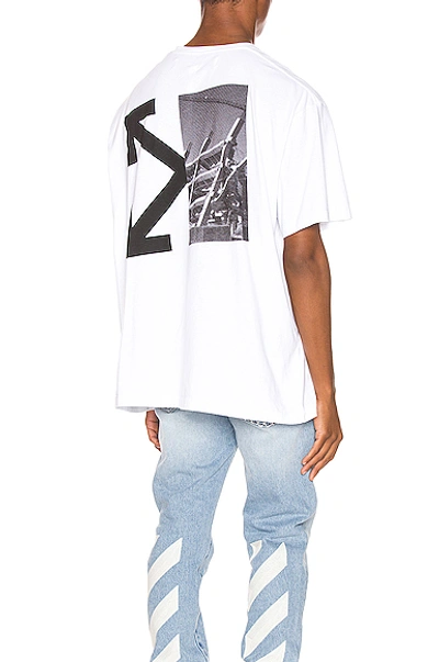 Off-white Splitted Arrows Oversized Tee In White & Black