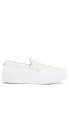 Steve Madden Gills Platform Slip-on Sneaker In White Leather