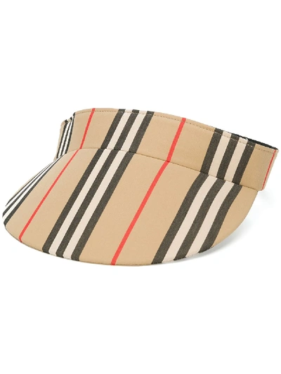 Burberry Heritage Stripe Visor - Brown