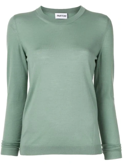 Partow Basic Knitted Jumper In Green