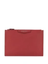 Givenchy Antigona Logo Clutch In Red