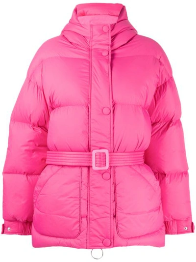 Ienki Ienki Michlin Belted Puffer Jacket In Pink