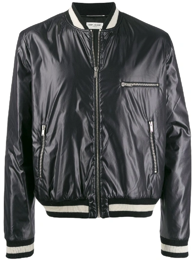 Saint Laurent Zipped Jacket In Black