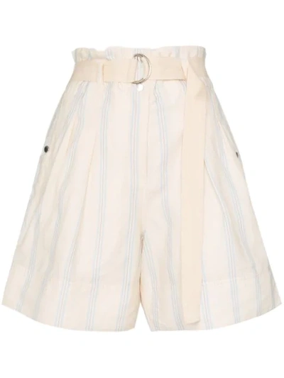 3x1 Lee Mathews Madox Pleated Shorts In White