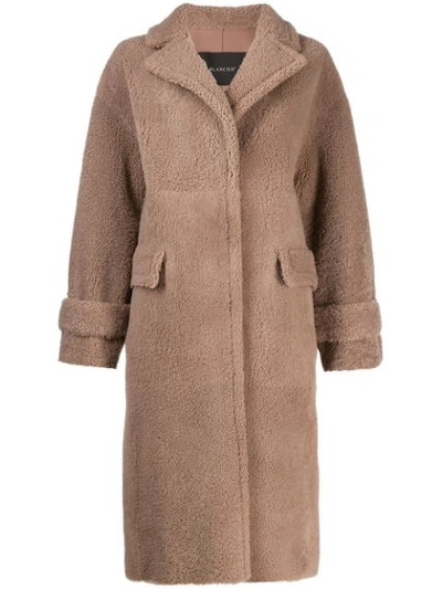 Blancha Shearling Coat In Neutrals