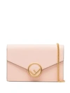 Fendi F Motif Envelope Shoulder Bag In Pink