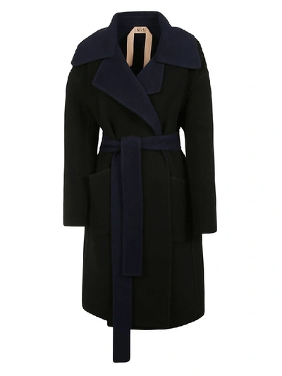 N°21 Tie Waist Coat In Black