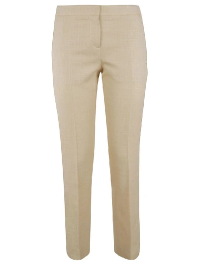 Burberry Cropped Trousers In Sesame
