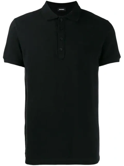 Diesel T-skatt-b1 Polo Shirt In 900 Black