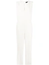 Theory Shirred Jumpsuit In Neutrals