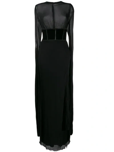 Tom Ford Draped Evening Dress In Black